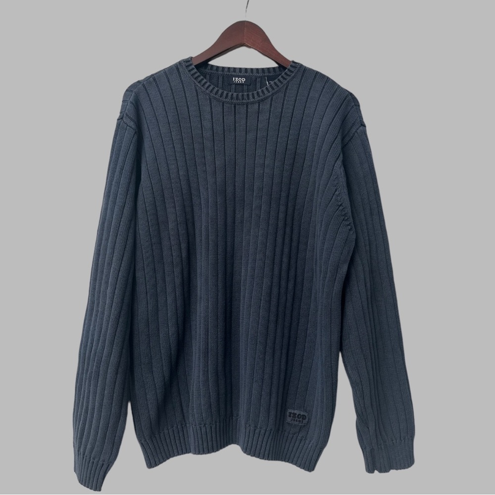 Men’s IZOD Crew Neck Ash Blue Sweater L